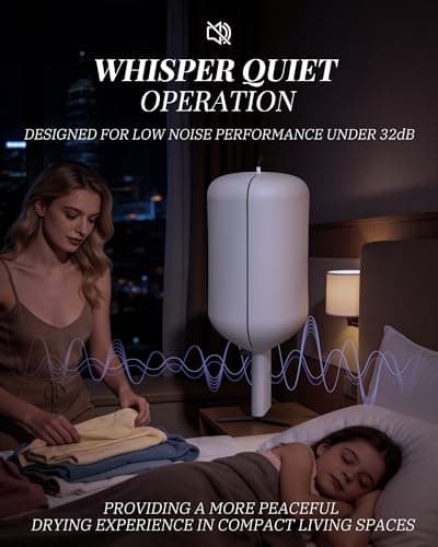 Zylo Portable Dryer for Clothes, Mini Portable Clothes Dryer Machine with Fragrance Disc, Adjustable Timer, Low Noise, Fast Drying, for Laundry Apartment RV Travel Dorm - Thumbnail 6