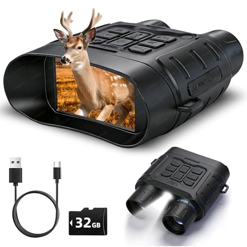 WIMIDING Night Vision Goggles for Adults Hunting, 4K Infrared Night Vision Binoculars,Digital Night Vision Device with 5200mAh Battery 12X Zoom and 32GB TF Card, Hunting Gear Camping Gifts for Men