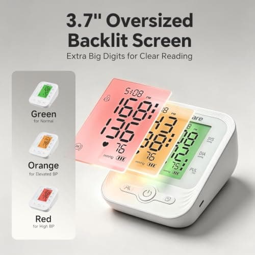 Sinocare Upper Arm Blood Pressure Monitor for Home Use with Adjustable Cuff - Thumbnail 3