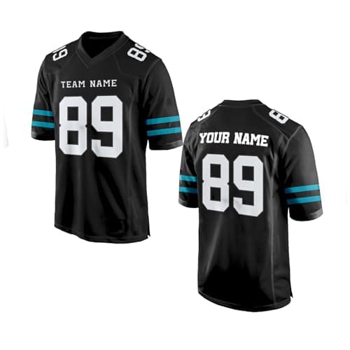 Black White Blue Custom Football Jersey for Women Men Team Clothing Name Number Jerseys Personalized Shirt Youth Kids Customized Football Uniform Fans Birthday Gift - Thumbnail 6