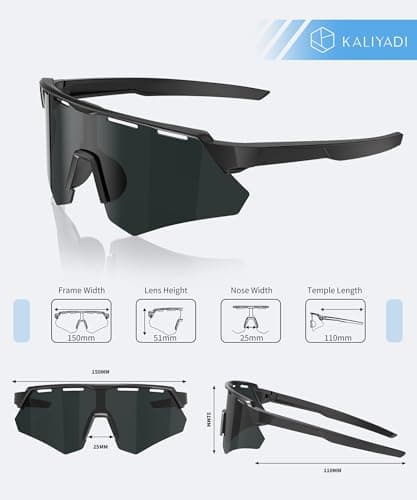 KALIYADI Polarized-Kids-Sunglasses Youth Baseball Sunglasses: Cycling Running for Boys Girls UV400 Protection Age 6-14 - Thumbnail 4