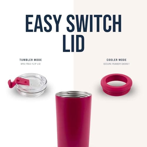 4 in 1 Universal Can Cooler - Hot Pink, Can Holder Insulated, Beer Bottle Cooler, Universal Holder for All Drink Sizes, Stainless Steel Insulated Tumbler, Tailgating Accessories - Thumbnail 4