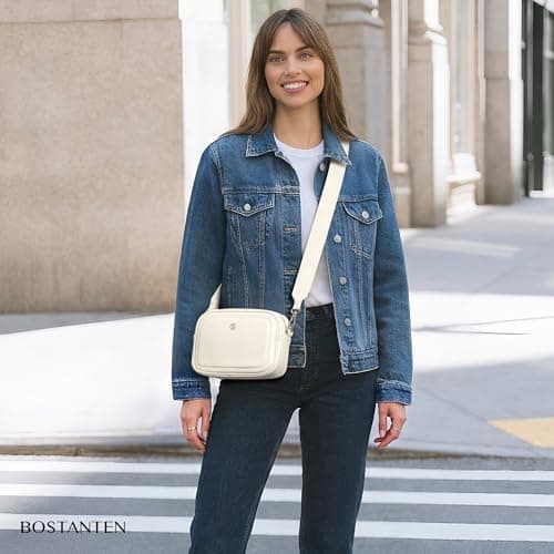 BOSTANTEN Small Crossbody Bags for Women Vegan Leather Shoulder Purses Trendy Small Handbags with Paracord Strap - Thumbnail 2