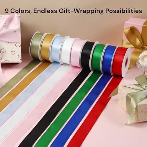 Pink Ribbon 1-1/2 Inch x 50 Yards – Double Faced Satin Soft Ribbon for Baby Shower, Girl Gift Wrapping, Bows & Birthday Decor - Thumbnail 6