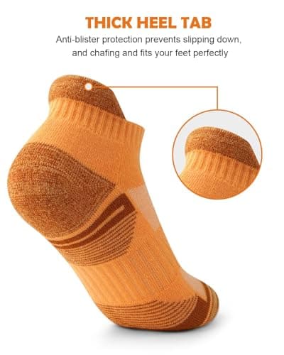 Etmdoeve Womens Ankle Running Socks Cushioned Anti-Blister Comfort Athletic Socks (5 Pairs) - Thumbnail 5