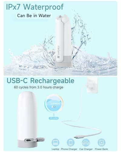 Insolife® Portable Bidet | High Pressure Travel Bidet 350ml | 2 Pressure Modes, IPX7 Waterproof, USB Rechargeable Personal Hygiene on Trip & Daily Use - Thumbnail 6