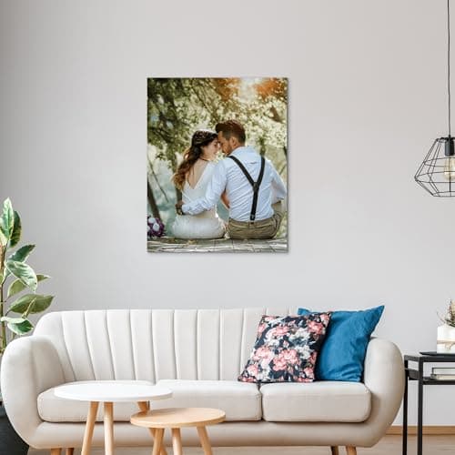 WEGA Custom Canvas Prints with Your Photos (Framed 8X10) Upload Your Image/Photo-Customized Personalized Photo Gifts to Canvas,Wall Art Canvas Printing Christmas Gifts for Pets Family Baby Wedding - Thumbnail 2