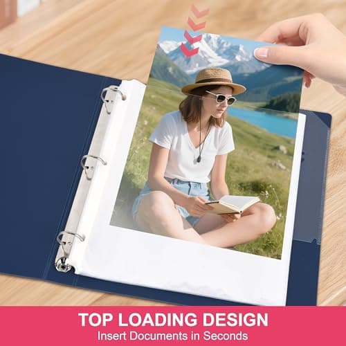 Sheet Protectors 200 Pack | Fits 8.5x11 Paper & 3-Ring Binders | Glare-Reducing Textured Sleeves with Reinforced Edges | Acid-Free, Top-Loading for Home, School & Office - Thumbnail 6