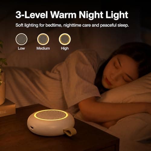 MISIRUN White Noise Machine for Baby and Adult Sleep, for Nursery Travel - Thumbnail 3