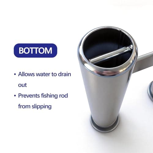 Marine Boat 4 Rod Stainless Steel Fishing Rod Holders, 4 Rod Rack Boat Marine Fishing Stainless Steel, Side Boat Pole Holders Kayak Saltwater Freshwater - Thumbnail 6