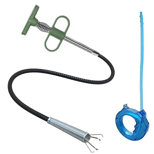 35" Flexible Drain Snake Grabber Tool, Upgraded Hair Clog Remover for Sink, Shower & Bathtub, Easy Reach Plumbing Weasel - Image 1