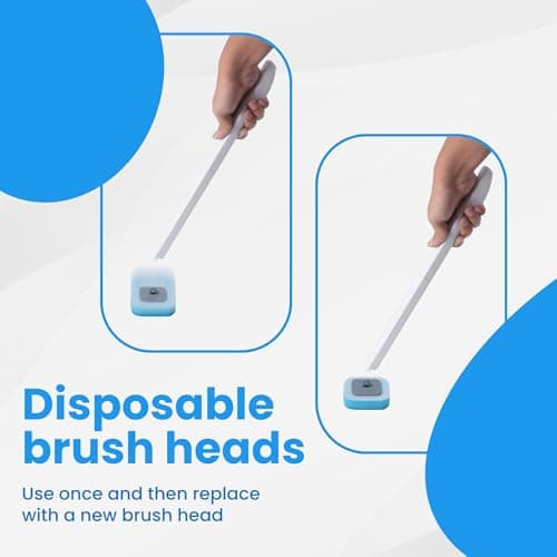 WizardFlush Toilet Brush - Disposable Toilet Bowl-Cleaner for Bathroom - Scrub Brush for Toilet - Space Saving for Storage - Deep Cleaning Wand - Easy to Assemble - Thumbnail 5