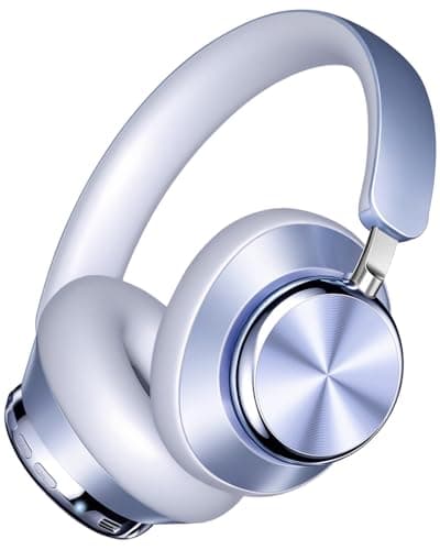 Wentronic Y03 Bluetooth Headphones Wireless Active Noise Cancelling Over Ear Headphones 48 Hours Playtime High Sound Quality 6 EQ Music Mode Headphones with Soft Ear Cushion - Blue - Image 1