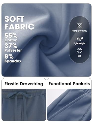 EXLURA Womens Casual Cotton Sweat Shorts Elastic Drawstring Dolphin Short Summer High Waist Workout Lounge Short with Pockets - Thumbnail 4