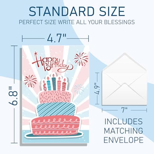 14 Pack 3D Handmade Birthday Cards Bulk with Envelopes, Unique Greeting Cards for Women & Men, 4.7×6.8 Inch, Gold Foil, Glitter, Happy Birthday Cards with Printed Messages – For Friends, Family, Coworkers - Thumbnail 2