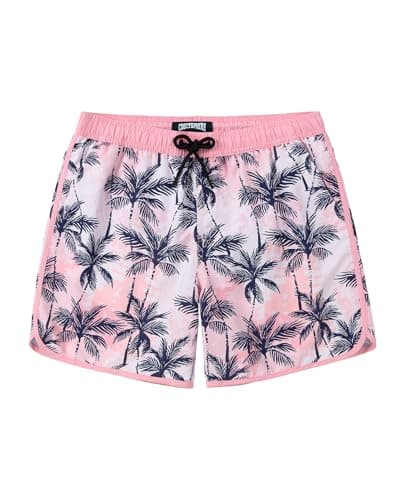 CoozySphere Mens Boys Short 80s 90s Vintage Swim Trunks with Mesh Lining Quick Dry Swim Suits Board Shorts M - Image 1