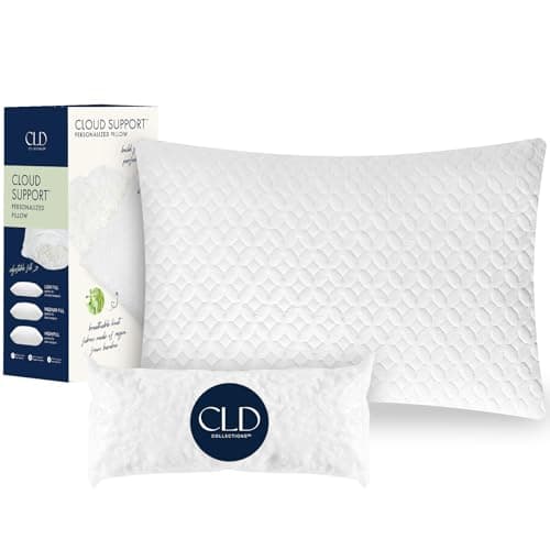 CLD COLLECTIONS Bed Pillow Cross Cut Memory Foam for Sleeping,King Size Bedding Pillow(White), Washable Supportive Pillow for Sleeping, Adjustable Density for Back, Stomach and Side Sleeper - Image 1