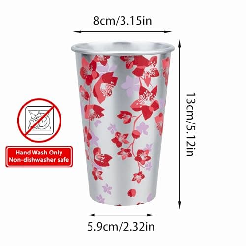 TJ Color Changing Aluminum Metal Cups, Reusable Party Cup Set, Aluminum Drinking Cups, Set of 4, 15 oz - Thumbnail 2