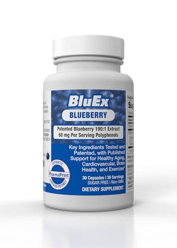 PharmaPrint BlueX - 30ct (190:1 Blueberry Extract) Superfruit Blueberry Dietary Supplement
