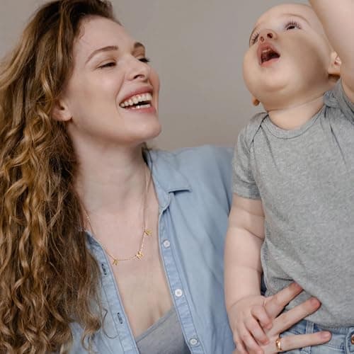 Eaciy Mothers Day Gifts for Mom Mama Necklaces for Women, 14K Gold Plated Dainty Necklace Non Tarnish Jewelry Gifts for New Mom - Thumbnail 5