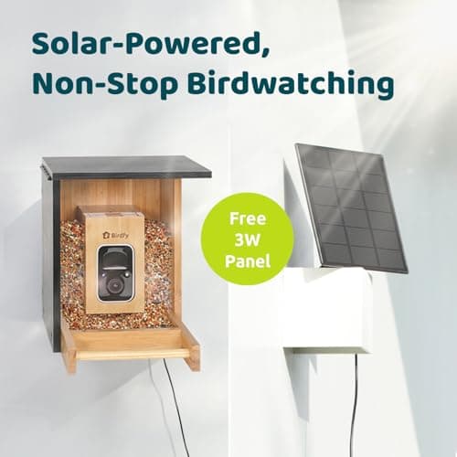 Birdfy Smart Bird Feeder with Camera, High-End Bamboo, Solar Powered Bird-Feeder with 2K Camera for Live Stream&Permanent AI Identifies Birds with Motion Detection,Ideal for Mom,Gran&Me - Thumbnail 4