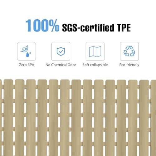 ​Shower Mat Non-Slip Bath Mat for Tub and Shower Stall,236 Suction Cups with Drain Holes, Quick Dry Machine Washable, Extra Grip for Stand Up Showers, Bathroom Essentials 24x24 Inch (Brown) - Thumbnail 5