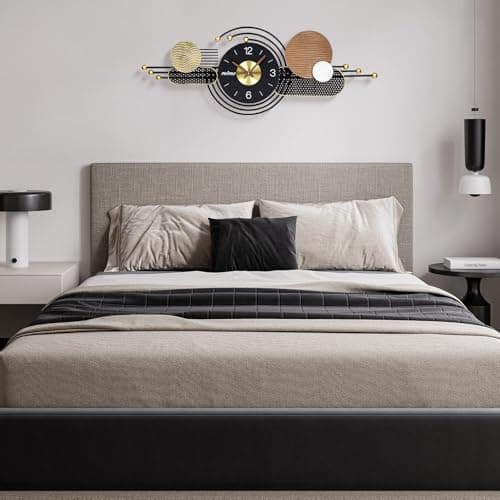 AXAORIRA 38x15 Inch Modern Decorative Wall Clock for Living Room Decor, Silent Non-Ticking Battery Operated Analog Clock for Bedroom, Office, Kitchen & Entryway, Ideal Housewarming Gift - Thumbnail 6