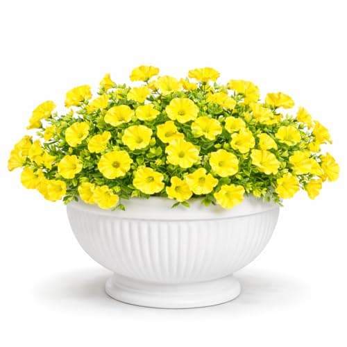 ENXWEI Artificial Flowers for Outdoors, 8 Bundles UV Resistant Fake Flowers, Realistic Faux Plants for Garden Porch Window Box Outdoor Decoration - Image 1