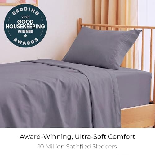 Mellanni Twin Sheets Set - 3 PC Iconic Collection Bedding - Hotel Luxury, Extra Soft, Cooling Bed Sheets - Wrinkle, Fade, Stain Resistant (Twin, Hazy Lilac) - Thumbnail 2