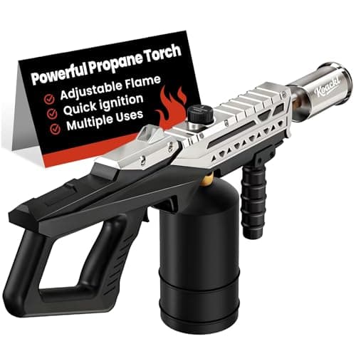 KOACKL Powerful Propane Torch Gun, Kitchen Torch with Adjustable Flame, Flamethrower Blow Torch Gun Gas Welding Kits for BBQ, Searing, Camping & Charcoal Torch Lighter(Tank Not Included) - Image 1