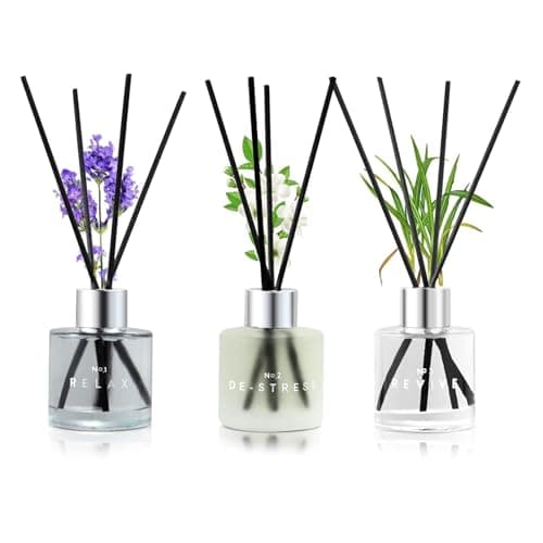 3 Pack Fragrance Reed Diffuser, 50ML Lavender Jasmine Lemongrass - Image 1