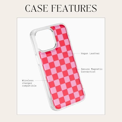 Walli Cases for iPhone 15 Pro Max Case Aesthetic Magnetic Phone Case Compatible Magnetic Wallet & Accessories – Cute, Trendy Vegan Leather Phone Cover fits iPhone 15 Pro Max - Thumbnail 2