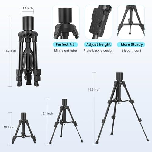 Datop for Starlink Mini Tripod Mount with Pipe Adapter Adjustable Height and Angle for Starlink Mini Tripod kit for Outdoor Camping, Traveling, RV | for starlink mini Accessories - Thumbnail 3