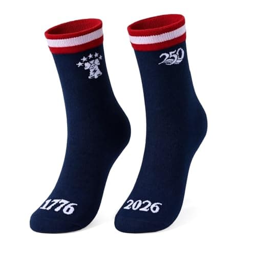 FreeNFond American Flag Socks for Men Women 250th Anniversary Patriotic Socks Gifts for 4th of July Independence Day - Image 1