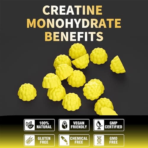 Nutravita NSF Certified Creatine Gummy - Creatine Monohydrate Gummies for Men & Women-5g of Creatine Monohydrate per Serving - Sugar Free,Vegan, Passion Fruit Flavor, 120 Count - Thumbnail 5