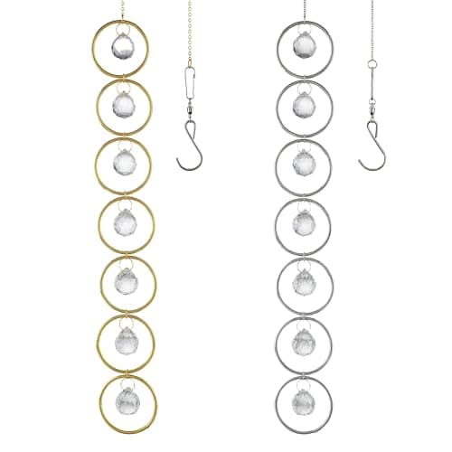 2PCS Crystals Hanging Ornaments Decor Pendant Ornament with 20mm Crystal Balls for Wind Chimes, Hanging Sunlight Catche, Window Ornament, Meditation, Fengshui, Yoga - Image 1