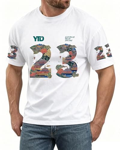 YTD 23 Graphic T-Shirts for Men Women, Relaxed Fit Cotton Crewneck Short Sleeve Casual Fashion Tee - Image 1
