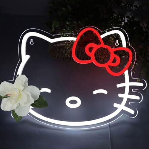 Pugna Cat Neon Signs for Wall Decor Cute Neon Lights for Bedroom Led Business Signs Suitable for Bedroom Man Cave Christmas Best Gift - Thumbnail 2
