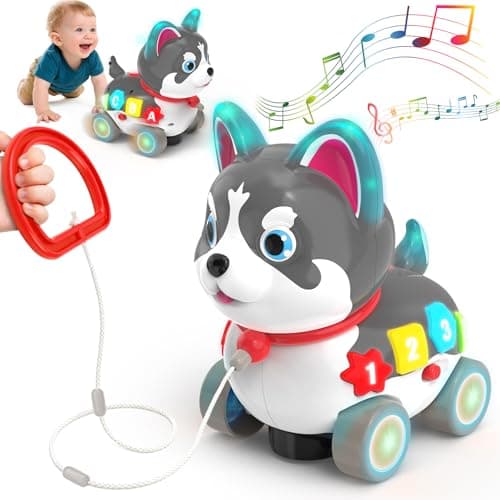 Baby Toys for 6-12-18 Month, 3-in-1 Musical Puppy Toy, Crawling & Walking Toys for 1 Year Old Boy Girl Gifts, Bilingual Learning Educational for 7 8 9 10 Months Developmental Toy - Image 1