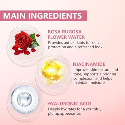 Skincare 5% Niacinamide Face Serum with 5% Damascus Rose Water Deep Hydration, Soothes Skin, Enhances Elasticity (3 Pack 15g) - Thumbnail 3