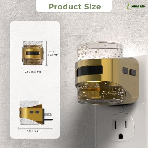L LOHAS LED Motion Sensor Night Light,5CCT Color Temperature Change Night-Light,Dimmable Night Lights Plug into Wall, Acrylic Bubble Nightlight with Dusk to Dawn Sensor for Bathroom Hallway - Thumbnail 5