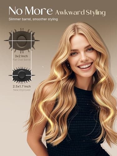 PRITECH One-Step Volumizer Hair Dryer Brush, 1200W Ionic Hot Air Styler, Anti-Frizz Blowout for Daily Drying Straightening Shiny Hair, All Hair Types & Lengths(Black Gold) - Thumbnail 6