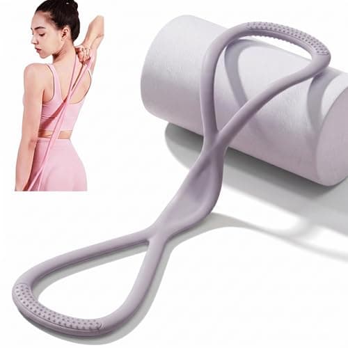 JYTIYUWA Resistance Bands with Handles,Figure 8 Resistance Band Elastic Fitness Bands Exercise Band for Home Yoga Gym Workout Grey 25LB