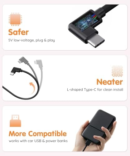 Babyvue BV4 USB Car Monitor for Baby with 7" 1080P HD Large Screen, Auto IR Night Vision & Wide Angle, Car Seat Camera for Baby Rear Facing, Plug & Play, Safety Essentials for Newborns & Pets - Thumbnail 4