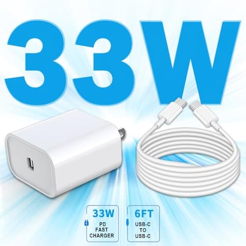 iPhone 17 16 15 Charger Fast Charging [2Pack] 33W Type-c Wall Charger Fast Charger Block with 6FT USB C to USB-C Cable for iPhone 17/17 Air/17 Pro Max/16/16 Plus/16 Pro Max/15 Pro Max/iPad Pro - Thumbnail 2