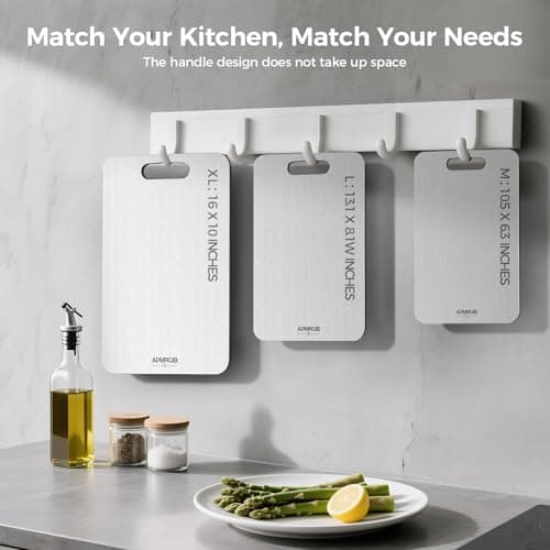 APMRQIB Titanium Cutting Board, 100% Pure Titanium Cutting Boards for Kitchen, Double Sided Non Toxic Cutting Board, Hygiene Durable Dishwasher Safe 13.1 ”× 8.1 ” (L) - Thumbnail 6