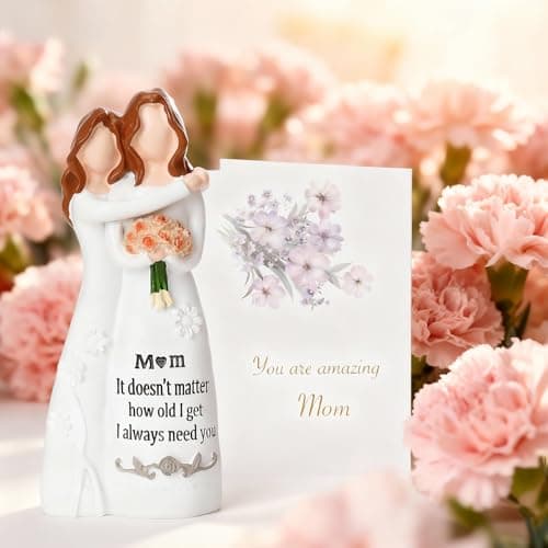 Ocosy Mother Daughter Figurine from Daughter, Sentimental Keepsake, Mom Birthday Gifts, Decorative Sculpture, White - Thumbnail 3