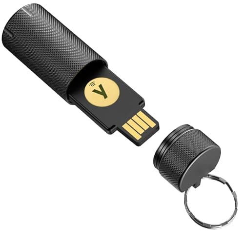 NOPKEY Protective Case for YubiKey 5 NFC & Security Key NFC, Keychain Case Waterproof & Shockproof (Black) - Image 1