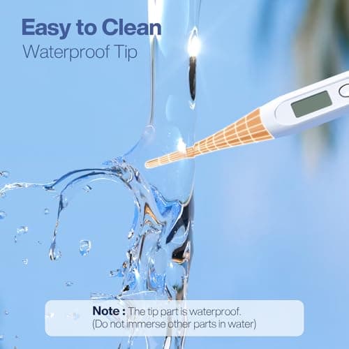 Boncare 10 Seconds Digital Thermometer for Adults and Kids - Accurate & Safe Rectal Thermometer for Baby with Fever Alarm, Oral Thermometer (Orange) - Thumbnail 5
