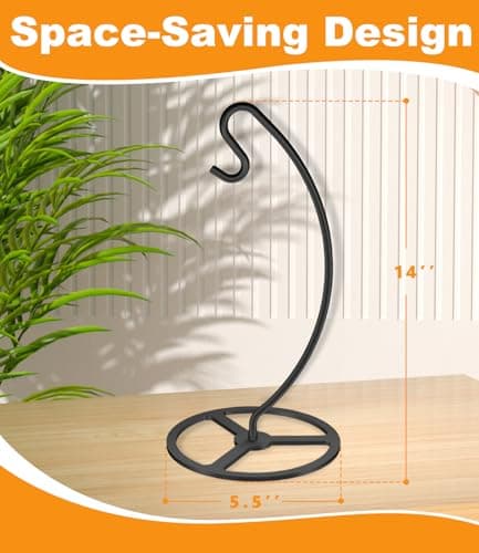 Bliocefo Banana Holder Metal Hanger Rack Stand Tree Keeper Modern Hook with Metal Base Storage and Display of Fruit for Home Kitchen Countertop Easy to Take Anywhere Doesn't Tip Over - Thumbnail 2